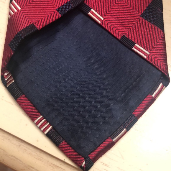 Ermenegildo Zegna Tie/ burgundy print - Picture 4 of 8